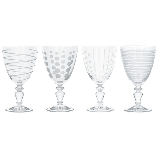 Mikasa Cheers Set Of 4 Goblet Wine Glasses - Home Deco London