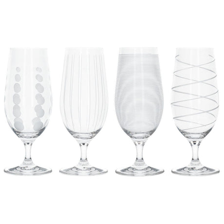 Mikasa Cheers Elegant Beer Glass Set of 4 Stemmed - Home Deco London
