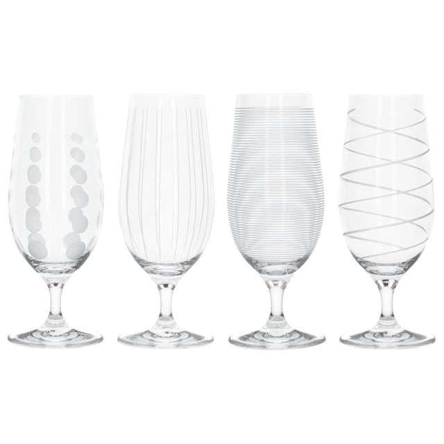 Mikasa Cheers Elegant Beer Glass Set of 4 Stemmed - Home Deco London
