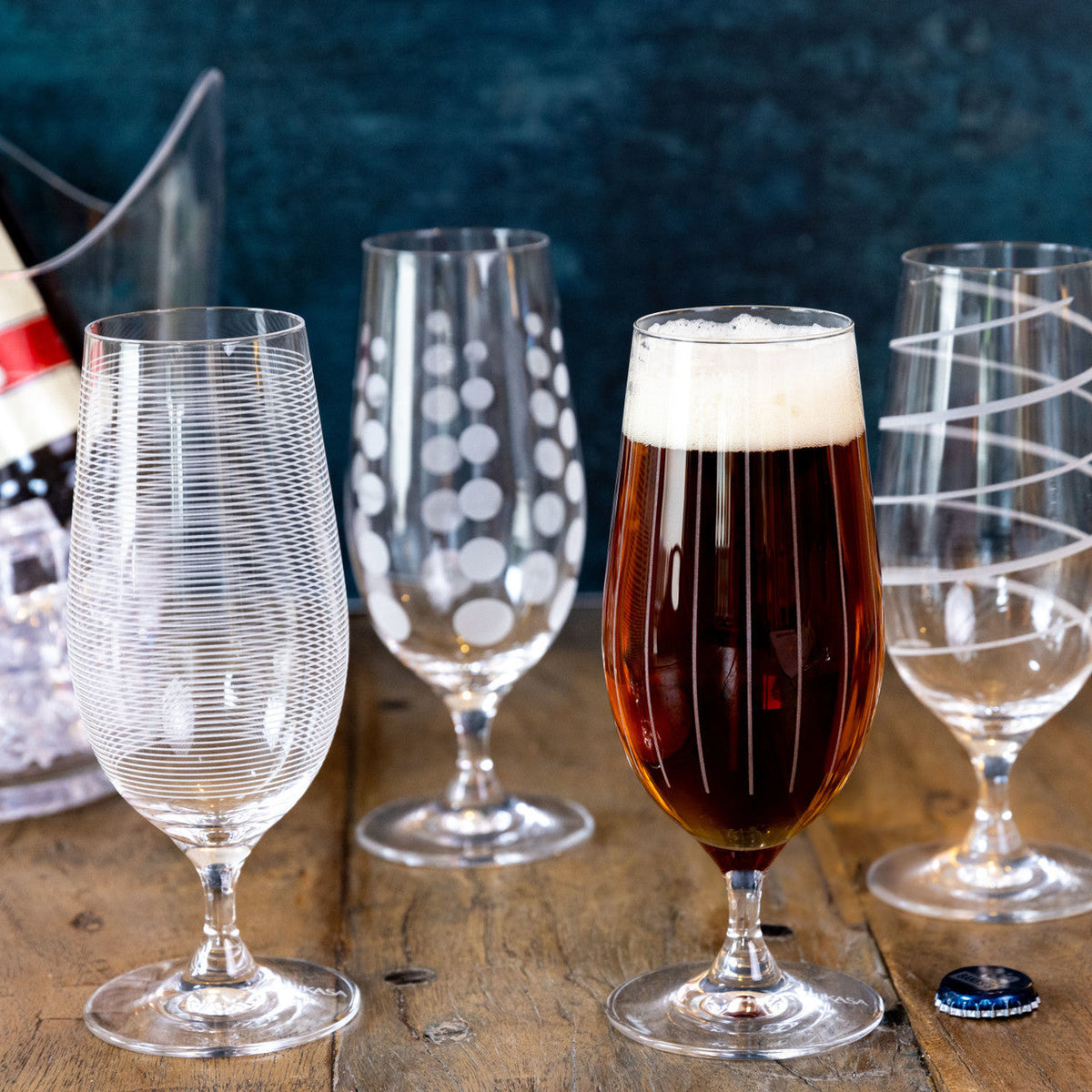 Mikasa Cheers Elegant Beer Glass Set of 4 Stemmed - Home Deco London