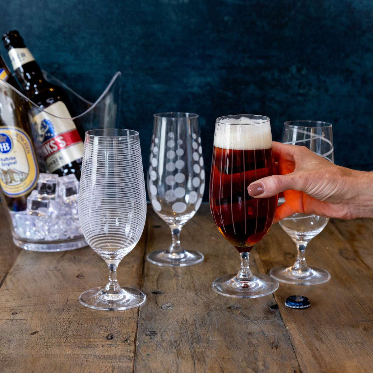 Mikasa Cheers Elegant Beer Glass Set of 4 Stemmed - Home Deco London