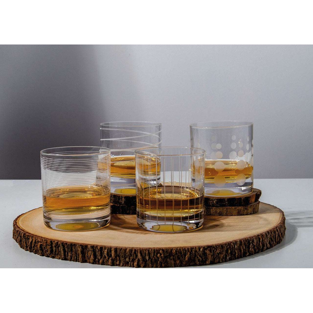 Mikasa Cheers Set Of 4 Etched Glass Tumblers 360ml - Home Deco London