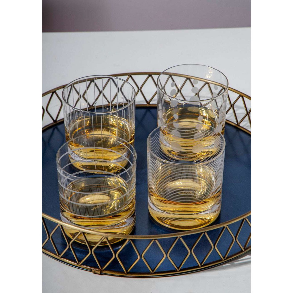 Mikasa Cheers Set Of 4 Etched Glass Tumblers 360ml - Home Deco London
