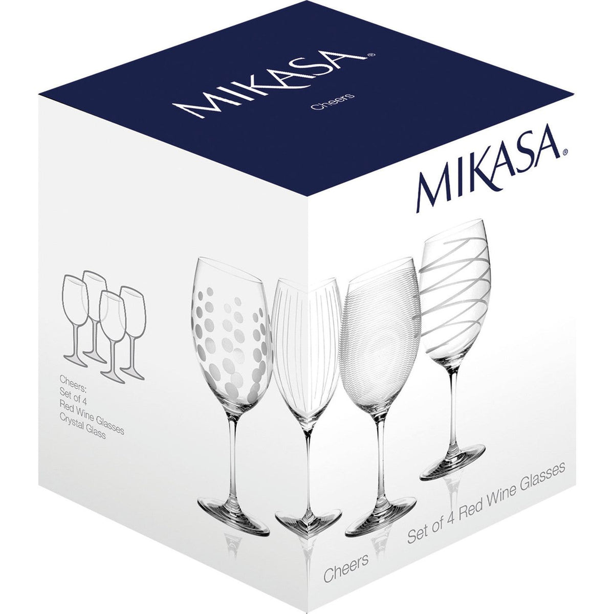 Mikasa Cheers Crystal Red Wine Glasses Set of 4 - Home Deco London