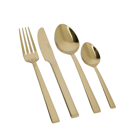 Mikasa Ciara Diseno 16-Piece Gold Cutlery Set - Home Deco London