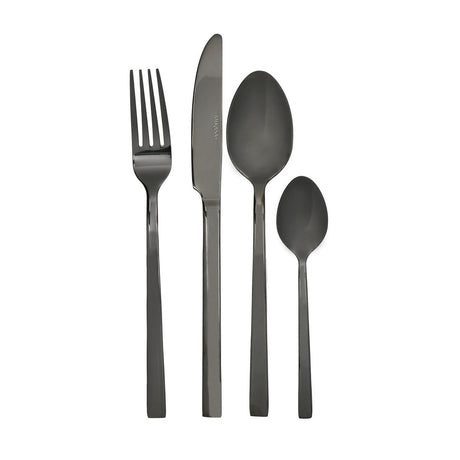 Mikasa Ciara Diseno 16 Piece Black Cutlery Set - Home Deco London