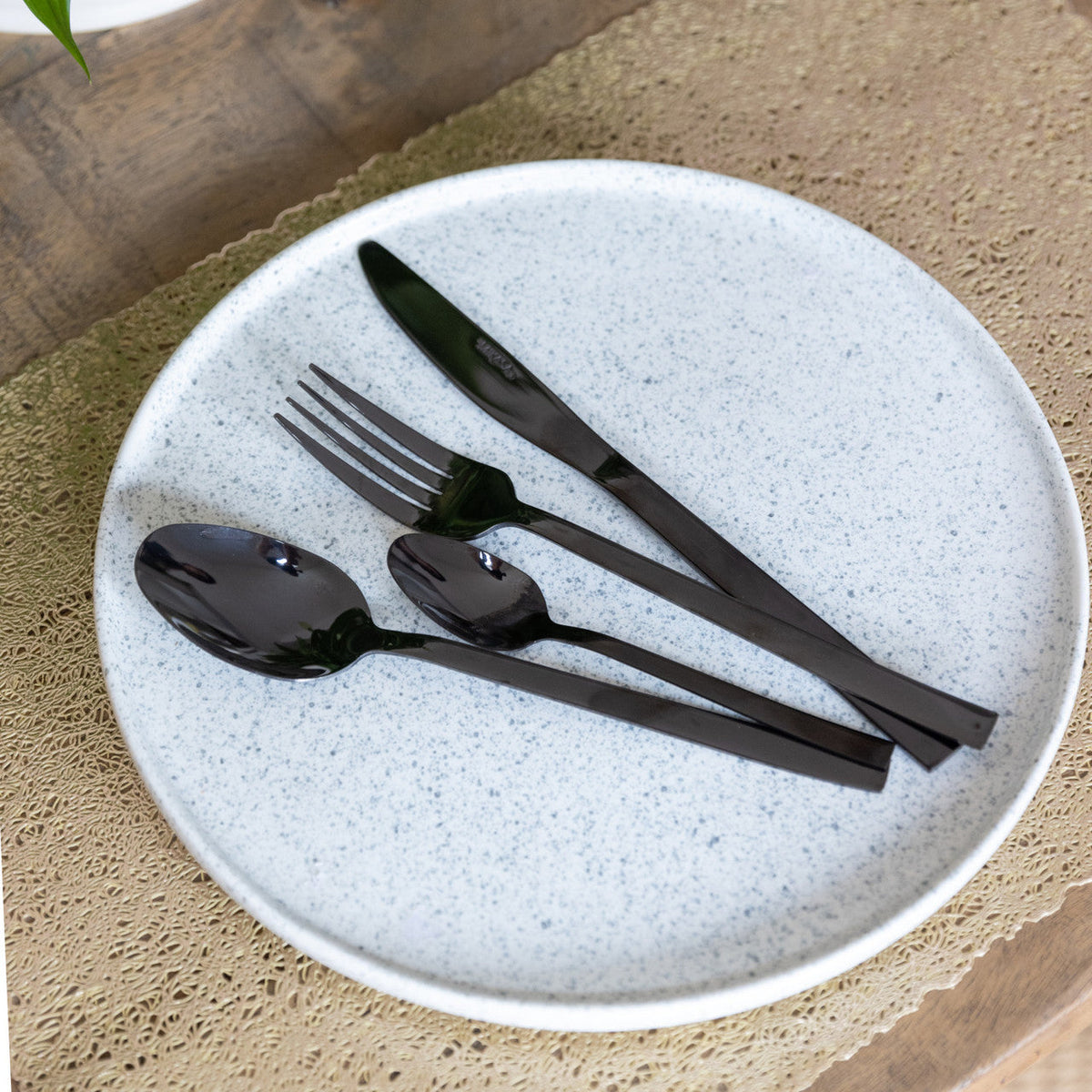 Mikasa Ciara Diseno 16 Piece Black Cutlery Set - Home Deco London