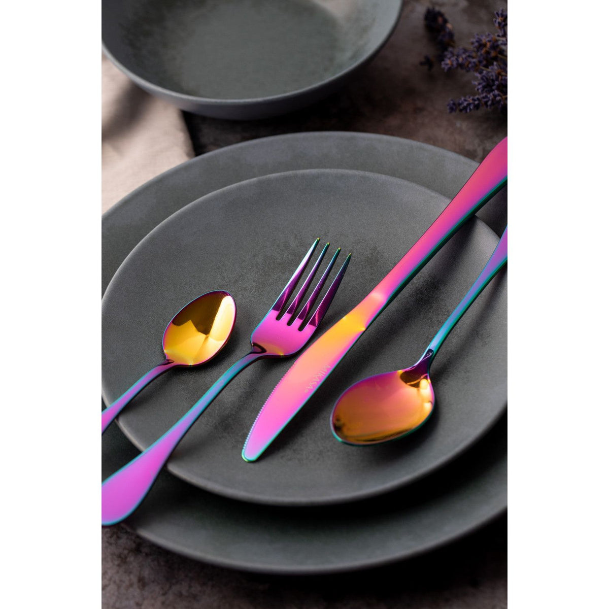 Mikasa Iridescent Cutlery Set - 16-Piece Stainless Steel - Home Deco London