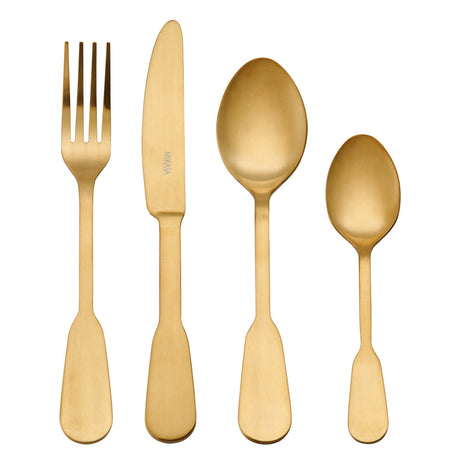 Mikasa Soho Gold 16 Piece Cutlery Set - Home Deco London