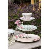 Beautifully arranged dessert display on the Mikasa and V&A Alice In Wonderland 3-Tier Cake Stand.