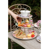 Delightful setting with the Mikasa and V&A 3-Tier Cake Stand, bringing charm to any tea occasion.