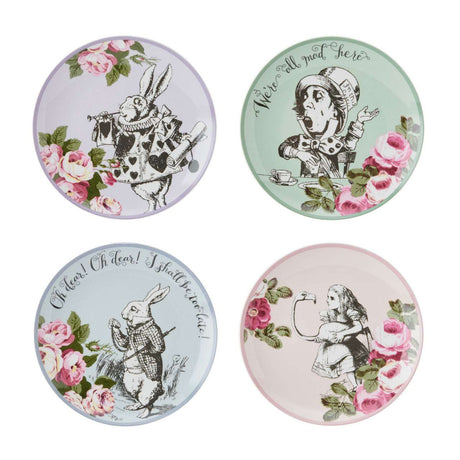Mikasa V&A Alice In Wonderland Bone China Side Plates Set of 4 - Home Deco London
