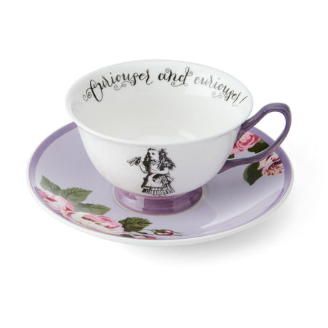 Mikasa V&A Alice In Wonderland Bone China Tea Cup And Saucer 140ml - Home Deco London