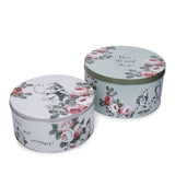 The large Mikasa Alice In Wonderland Cake Tin shown with dimensions, perfect for storing large cakes or cookies.