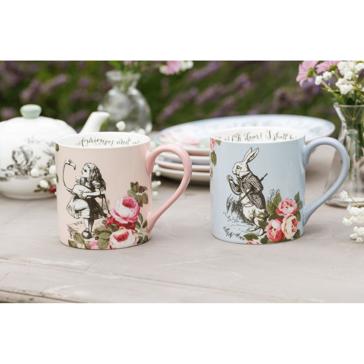 Mikasa V&A Alice In Wonderland His And Hers Mug Set 380ml - Home Deco London
