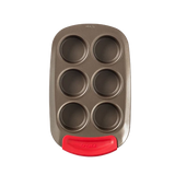 Pyrex asimetriA Metal Muffin & Cupcake Tray with Silicone Handle 6 Cups