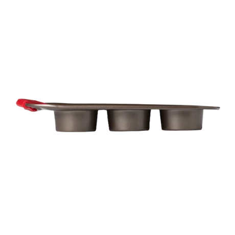 Pyrex asimetriA Metal Muffin & Cupcake Tray with Silicone Handle 6 Cups
