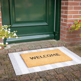 Natural Coir Door Mat 60x40cm - Welcome Mat - Home Deco London