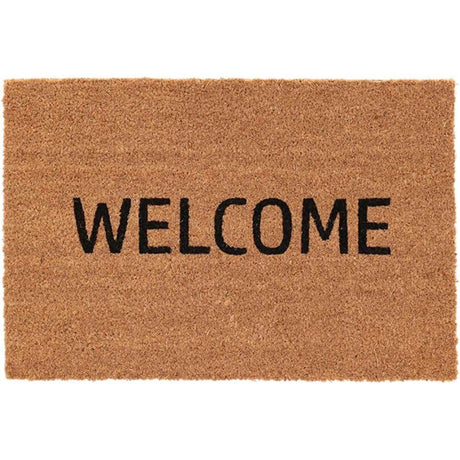 Natural Coir Door Mat 60x40cm - Welcome Mat - Home Deco London