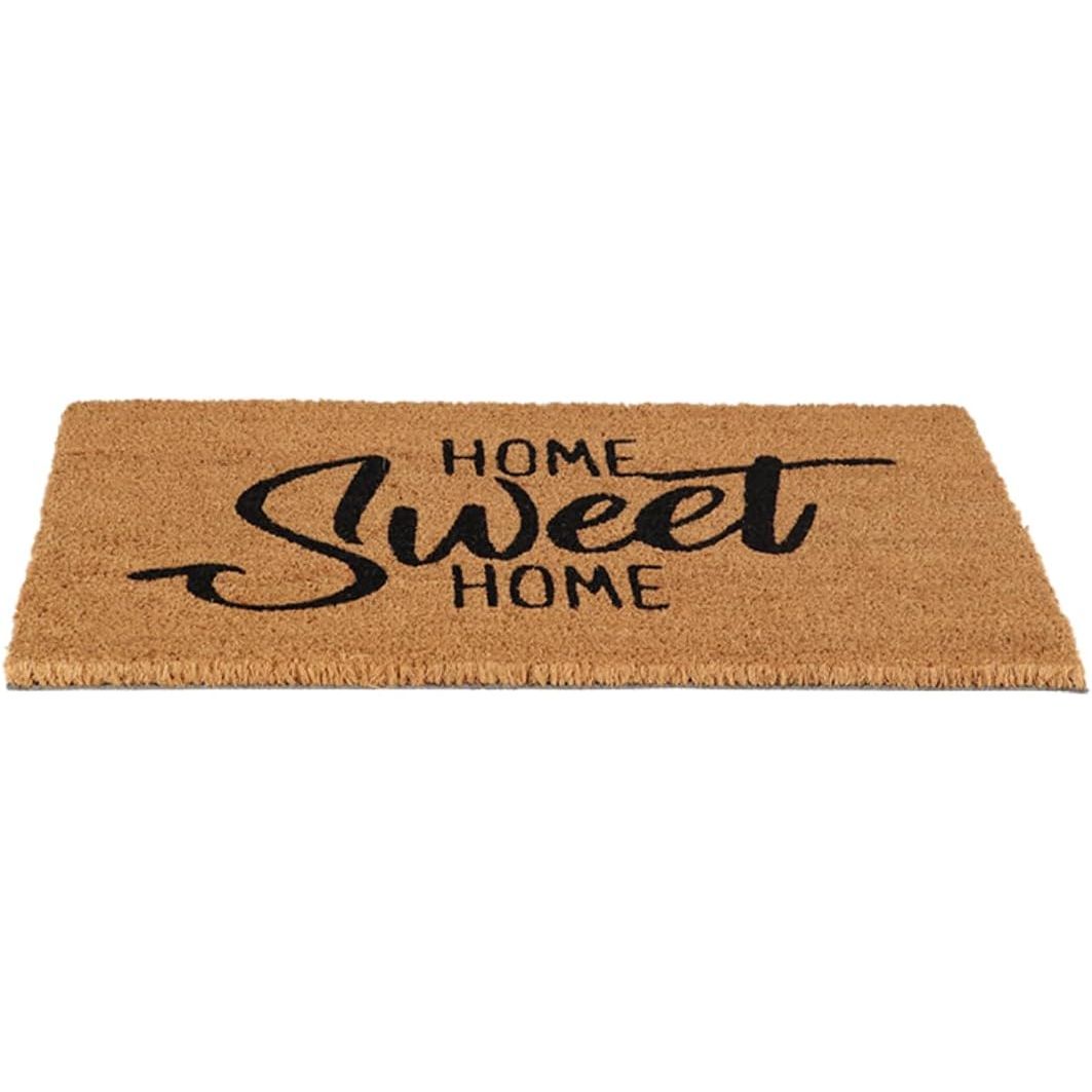 Home Sweet Home Mat Non-Slip Door Mat displaying the 60/40cm dimensions, ideal for any doorway as a durable natural coir mat to keep your home clean.
