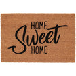 Home Sweet Home Mat Non-Slip Door Mat Natural Coir Indoor Outdoor 60/40cm featuring a cheerful welcome design, perfect as a natural coir mat for your entrance.
