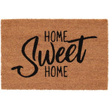 Home Sweet Home Mat Non-Slip Door Mat Natural Coir Indoor Outdoor 60/40cm featuring a cheerful welcome design, perfect as a natural coir mat for your entrance.