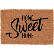 Home Sweet Home Mat Non-Slip Door Mat Natural Coir Indoor Outdoor 60/40cm featuring a cheerful welcome design, perfect as a natural coir mat for your entrance.