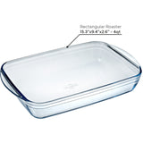 O'Cuisine Large Roasting Dish, Rectangular Roaster measuring 15.3" x 9.4" x 2.6", ideal for casseroles and roasting.