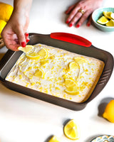 Pyrex asimetriA Rectangular metal oven dish with slicone handle 25x20cm