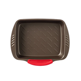 Pyrex asimetriA Rectangular metal oven dish with slicone handle 25x20cm