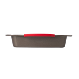 Pyrex asimetriA Rectangular metal oven dish with slicone handle 25x20cm