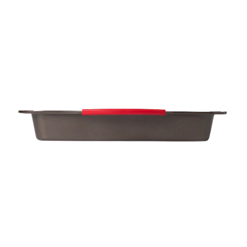 Pyrex asimetriA Rectangular metal oven dish with slicone handle 35x27