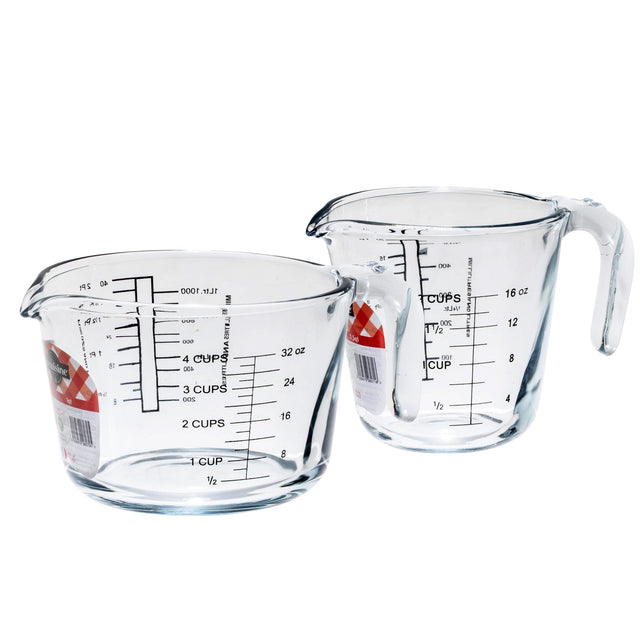 Ôcuisine® 2-Piece Glass Jug Set 0.5LT & 1LT - Home Deco London
