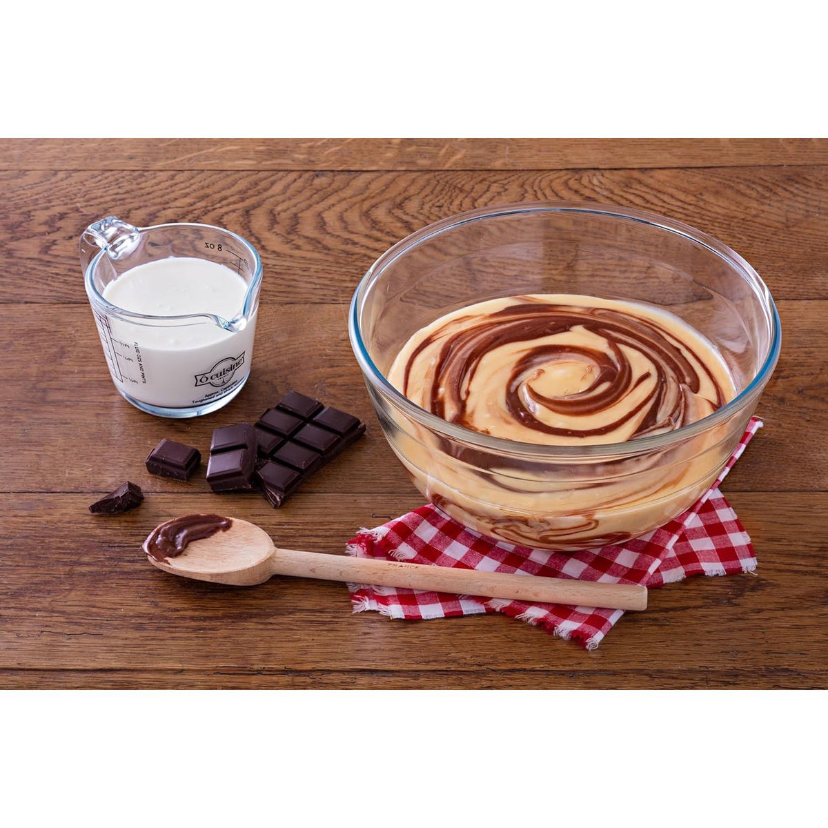 Ôcuisine® 2.3L Borosilicate Glass Mixing Bowl Set Pack of 2 - Home Deco London