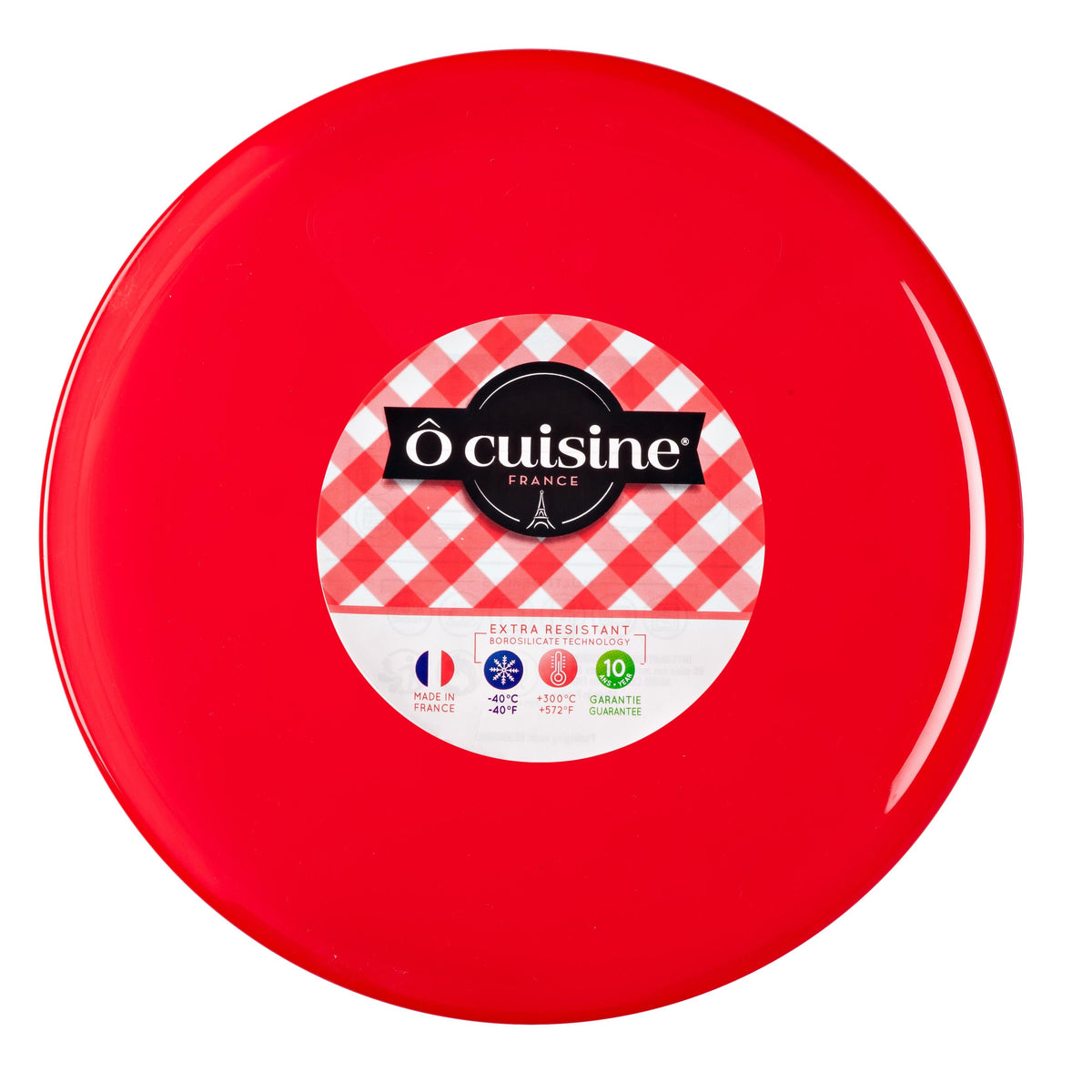 Ôcuisine® 2LT Glass Mixing Bowl With Red Lid - Home Deco London