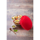 Ôcuisine® 2LT Glass Mixing Bowl With Red Lid - Home Deco London