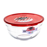 Ôcuisine® 2LT Glass Mixing Bowl With Red Lid - Home Deco London