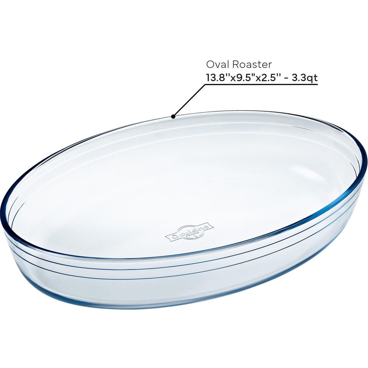 Ôcuisine Oval Glass Roasting Dish 35x24x6cm - Home Deco London