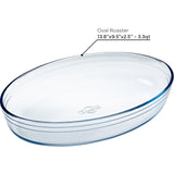 Ôcuisine Oval Glass Roasting Dish 35x24x6cm - Home Deco London