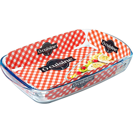 Ôcuisine® Large Rectangular Glass Roasting Dish 3.8LT - Home Deco London