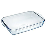 Ôcuisine® Set of 2 Medium Glass Roasting Dishes 2LT & 2.6LT - Home Deco London