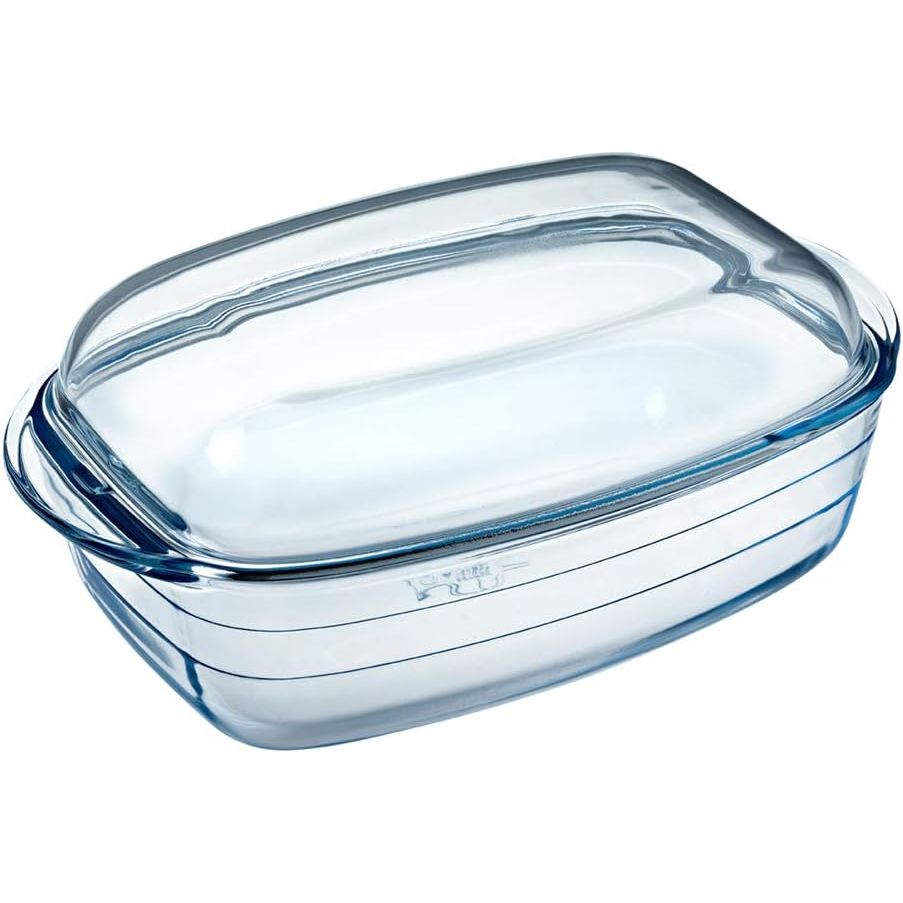 Ôcuisine® Borosilicate Glass Casserole Dish 6.7L – Stain-Resistant, Lightweight & Versatile Lid - Home Deco London