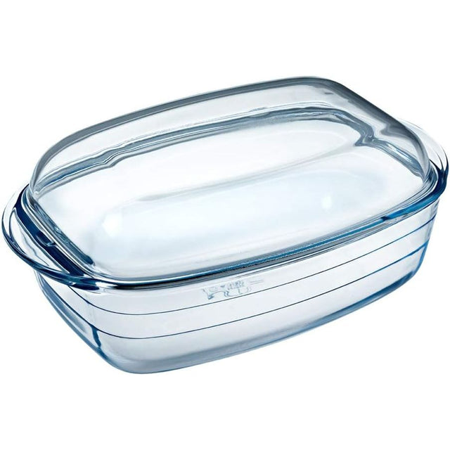 Ôcuisine® Borosilicate Glass Casserole Dish 6.7L – Stain-Resistant, Lightweight & Versatile Lid - Home Deco London