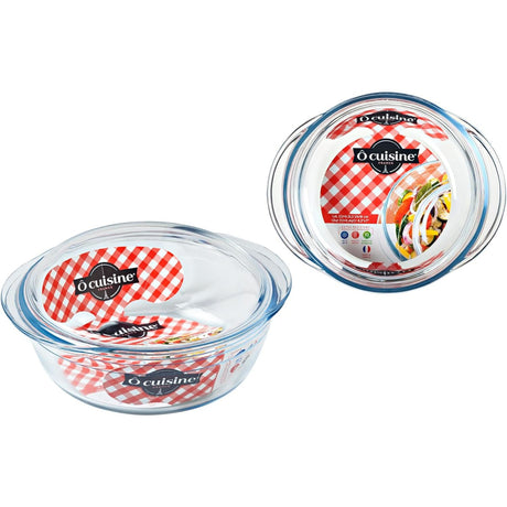 Ôcuisine® Set of 2 Glass Casserole Dishes 1.3L - Home Deco London