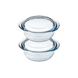 Ôcuisine® Set of 2 Glass Casserole Dishes 1.3L - Home Deco London