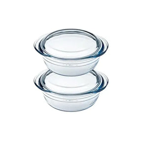 Ôcuisine® Set of 2 Glass Casserole Dishes 1.3L - Home Deco London