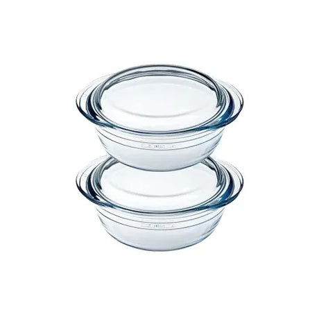Ôcuisine® Set of 2 Glass Casserole Dishes 1.3L - Home Deco London