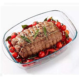 Ôcuisine® Set of 2 Glass Casserole Large Rectangular (4.5LT & 6.7LT) - Home Deco London