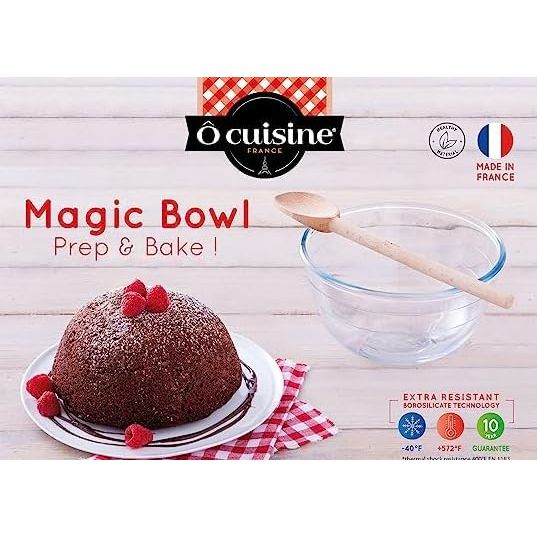 Ôcuisine Set of 3 Glass Mixing Bowls (1.1L, 2.3L, 3.1L) - Home Deco London