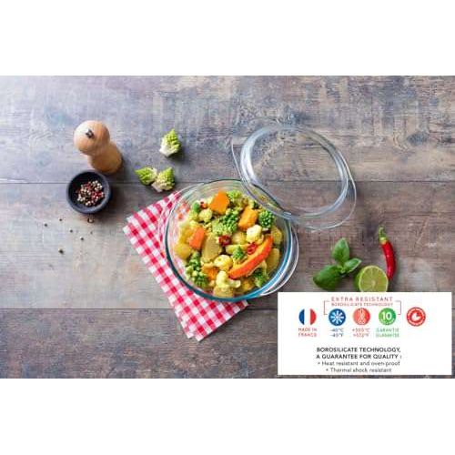 Ôcuisine® Round Glass Casserole Dishes Set of 3 - Home Deco London